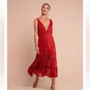 Dark red cocktail dress